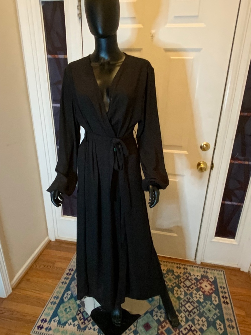 Just Quella Sheer Wrap Dress